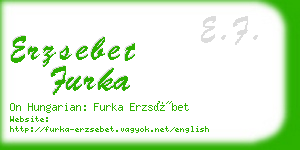 erzsebet furka business card